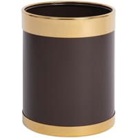 Bolero Waste Paper Bin with Gold Rim Single Pack