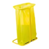 Stik Colour Coded Sackholder - Freestanding - Yellow - 90Litre - Open Top - H780xW290xD490mm