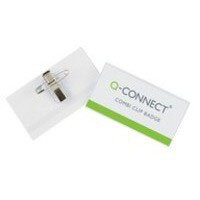 Q-Connect Hot Laminating ID Badge with Clip (Pack of 25) KF00302