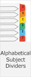 Alphabetical Subject Dividers