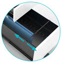 3 Drawer Kito X Series Steel Filing pedestal adjustable filing bar