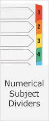 Numerical Subject Dividers