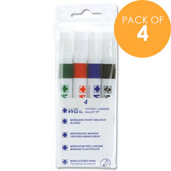 5 Star Value Strategy SL Dry Wipe Markers Assorted Pack 4