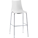 Zebra Technopolymer Bar Stool with H800mm Chrome Base