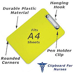 5 star A4  clipboard plastic lime