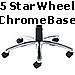 chrome base chair