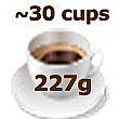227g pack size enough for about 30 cups