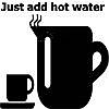 easy instant coffee preparation - just add  hot boiled water