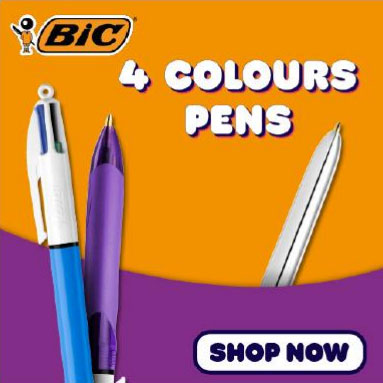 4-Colour Bic Ballpoint Pens