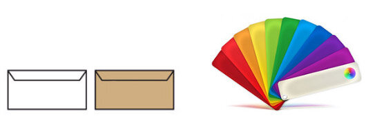 white, manilla & coloured envelopes