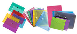 colours plastic wallets