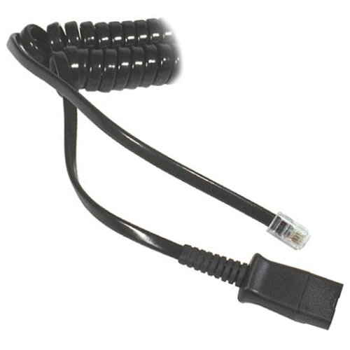 Poly U10P Cable Quick Disconnect to RJ11 Headset Telephone Coiled Cable