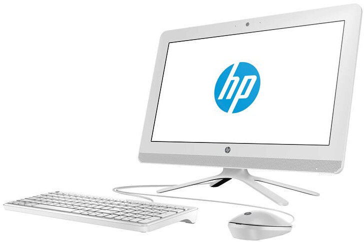 HP 20-C000NA All-In-One Desktop PC 19.5" - CPU 1.8 GHz - 4GB RAM - HDD 1TB - Mouse, Keyboard White