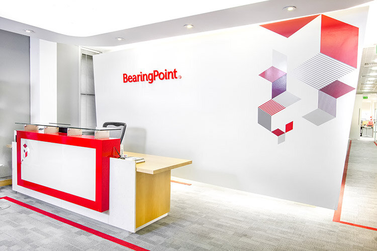 Bearing Point Office fitout in Dublin - Reception  Area
