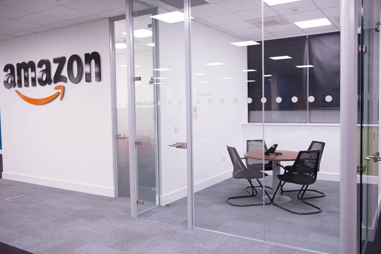 amazon office meeting room glazed partitions