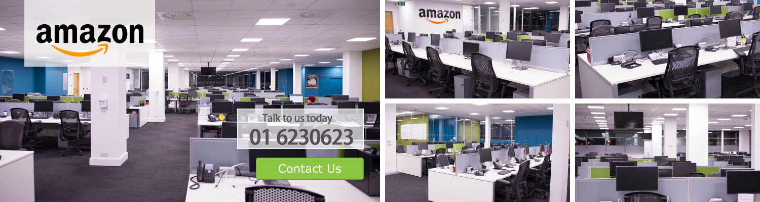 Amazon Phase 2 Open Plan Office Bench Desking Project by Huntoffice Interiors