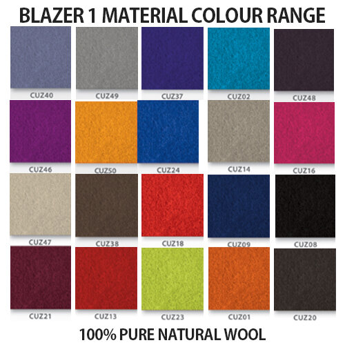 Blazer material colour range for Sigma soft seating