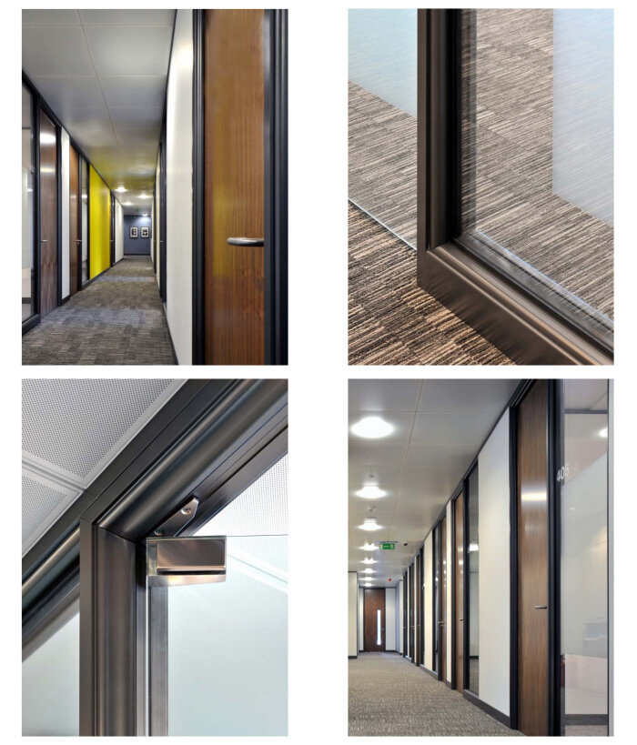 System 4000 Double Glazed Glass Office Partitioning System