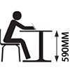 school classroom table 590mm high