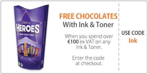 free heroes chocolate with ink and toner