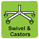 Swivel and castors
