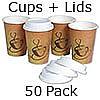 disposable paper cups pack size 50