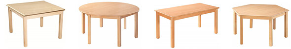 school classroom tables variety of shapes
