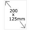200 x 125mm size Size