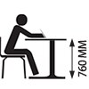 school classroom table 760mm high
